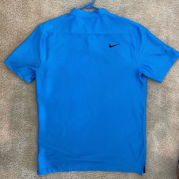 NIKE TOUR Drifit Golf Polo - Blade Collar Blue - Picture 4 of 5